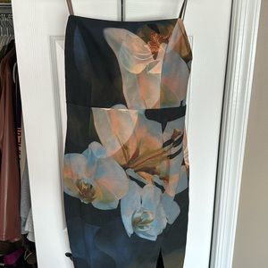 Navy Floral Dress